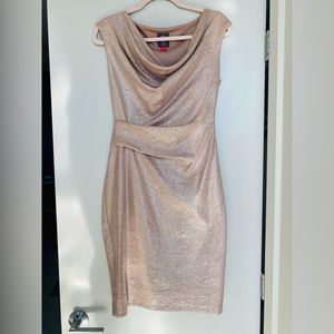 Vince Camuto Champagne/Gold knee length NYE Party dress